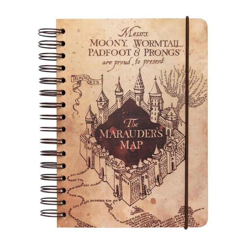 Harry Potter The Marauders Map A5 Bullet Notebook - دفتر
